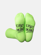 EAT MY SOCKS Easily Distracted Flat Socks