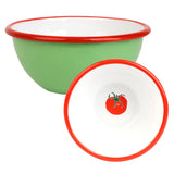 ENAMEL BOWL TOMATO GREEN 14CM