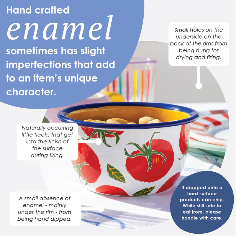 TALKING TABLES Tomato Enamel Bowl 12cm