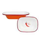 TALKING TABLES Orange Hot Stuff Chilli Enamel Dish 20cm