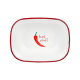 TALKING TABLES Orange Hot Stuff Chilli Enamel Dish 20cm