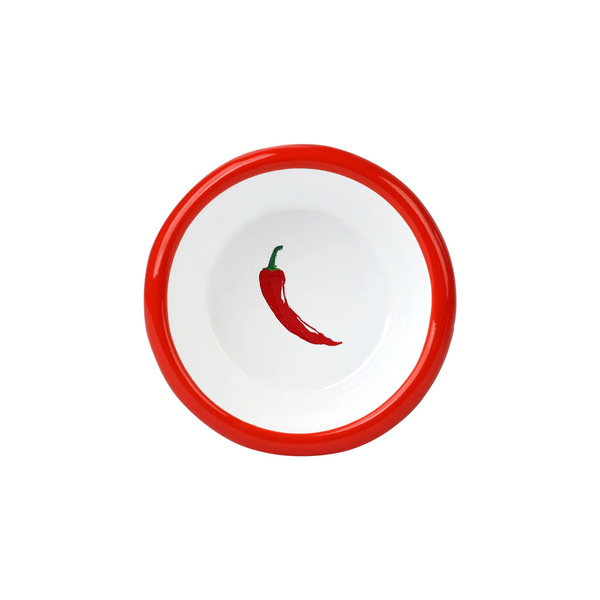 TALKING TABLES Orange Chilli Enamel Dish 8cm