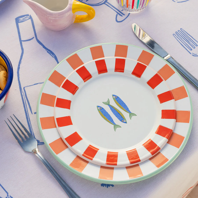 TALKING TABLES Fish Enamel Plate 20cm