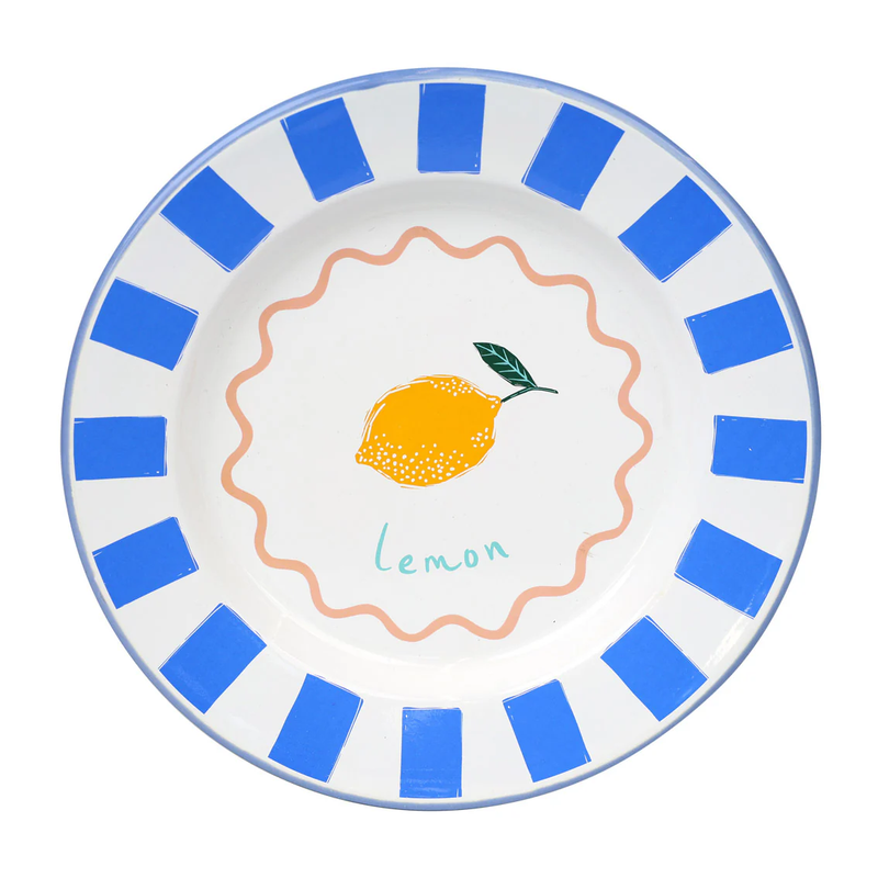 TALKING TABLES Lemon Enamel Plate 25cm