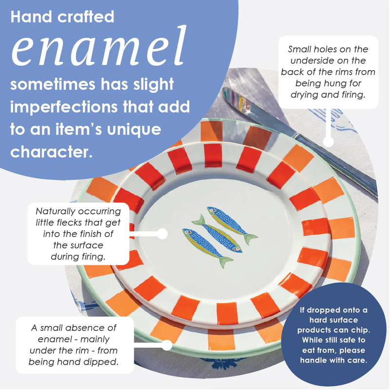 TALKING TABLES Lemon Enamel Plate 25cm