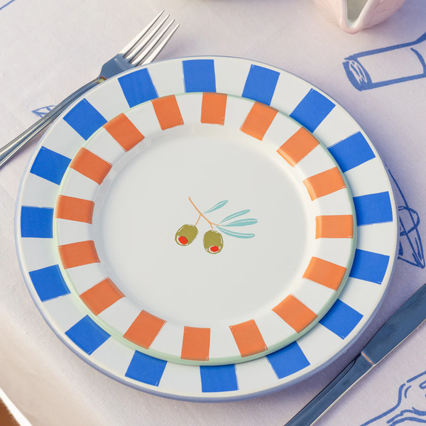 TALKING TABLES Olive Enamel Plate 20cm