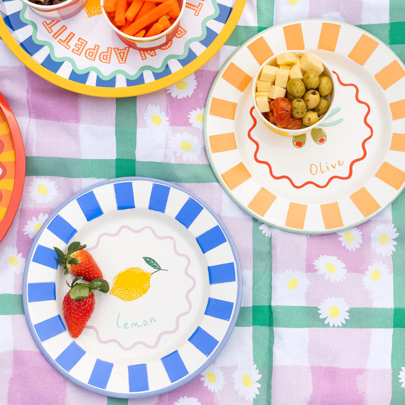 TALKING TABLES Olive Enamel Plate 25cm