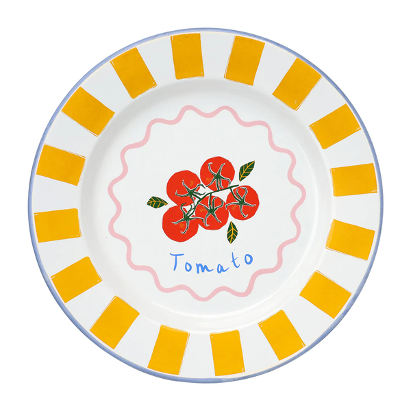 TALKING TABLES Tomato Enamel Plate 25cm