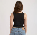 EVERYDAY MOCK NECK TOP - BLACK