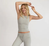 EVERYDAY MOCK NECK TOP - GREY MELANGE