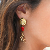 Earrings Deepsi - Coral