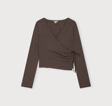 Everyday Wrap Top - Truffle