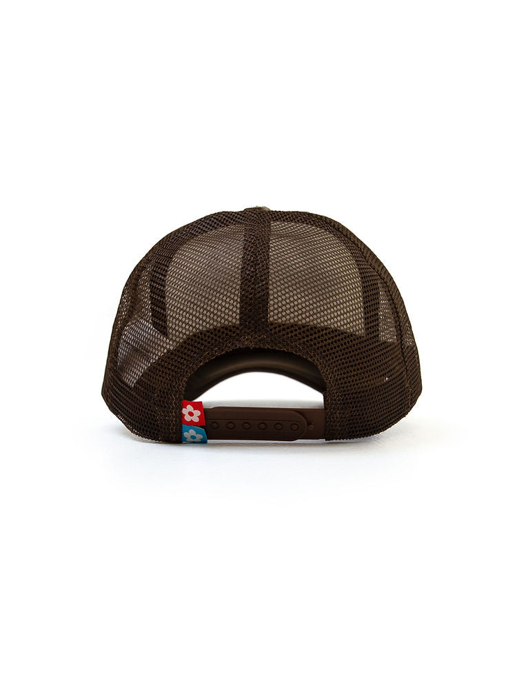 Eye Logo Trucker Hat - Brown