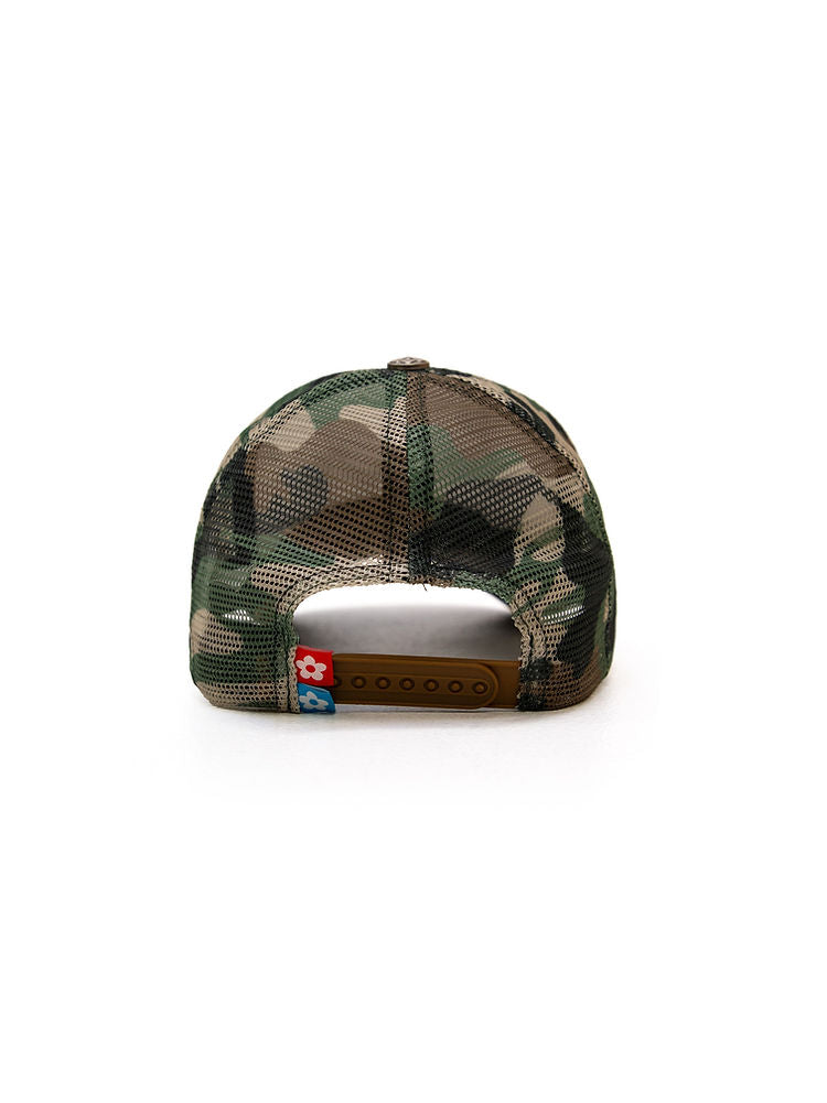 Eye Logo Trucker Hat - Green Camo