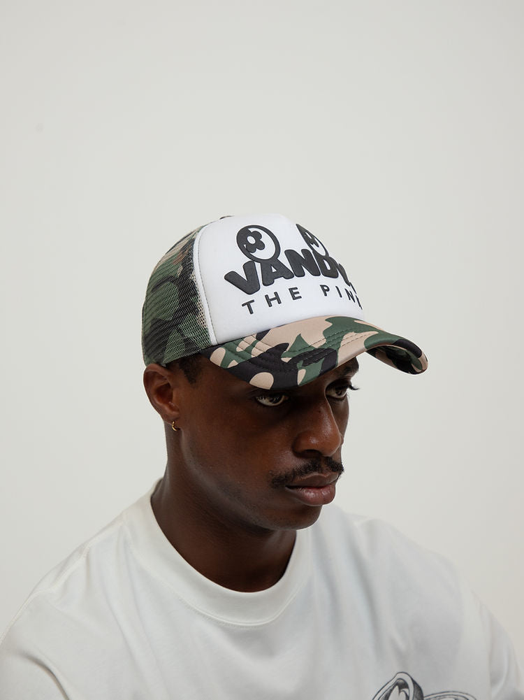 Eye Logo Trucker Hat - Green Camo