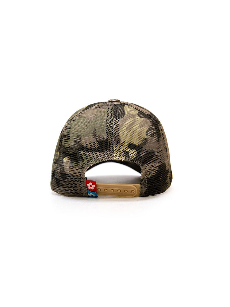 Eye Logo Trucker Hat - Yellow Camo