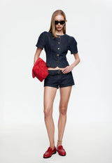 FEMME BLOUSE - DARK DENIM