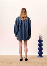 FIDELIA SHIRT LS - BLUE JEAN