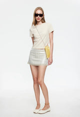 FIRST LIGHT MINI SKIRT - BEIGE