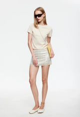 FIRST LIGHT MINI SKIRT - BEIGE