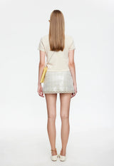 FIRST LIGHT MINI SKIRT - BEIGE