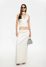 FRONT ROW HALTER - CREAM