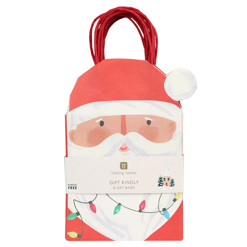 TALKING TABLES Santa Christmas Gift Bags Pack