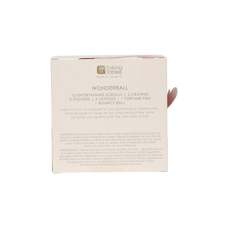 TALKING TABLES Santa Surprise Party Ball Pass the Parcel Game