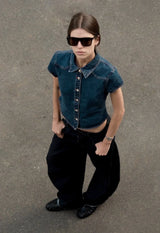 VARSITY BLUES TEE - MID BLUE