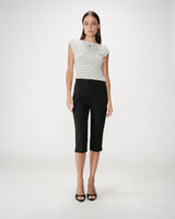 Fitted 7/8 capri pants noir Where