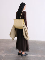 Folded Bag - Vegan leather - Butter yellow