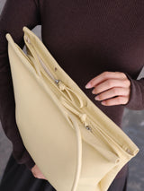 Folded Bag - Vegan leather - Butter yellow