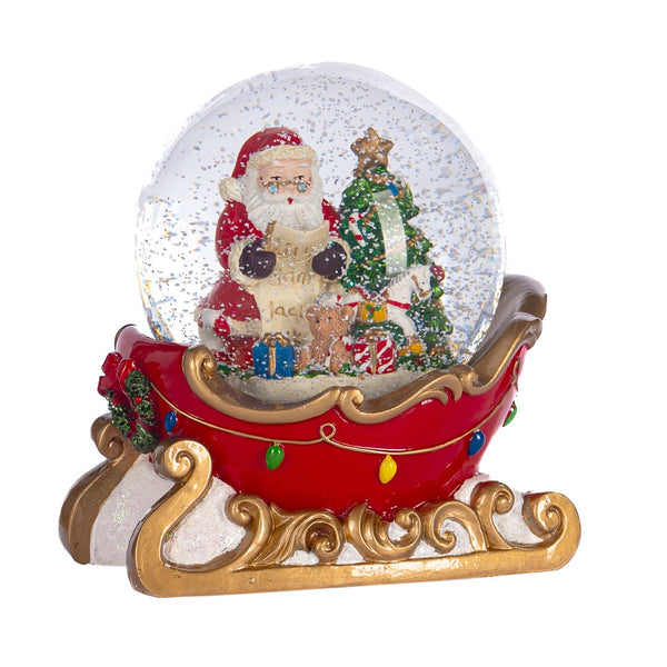 GOODWILL MUS SANTA ON SLEIGH SNOW GLOBE TT RDGLD