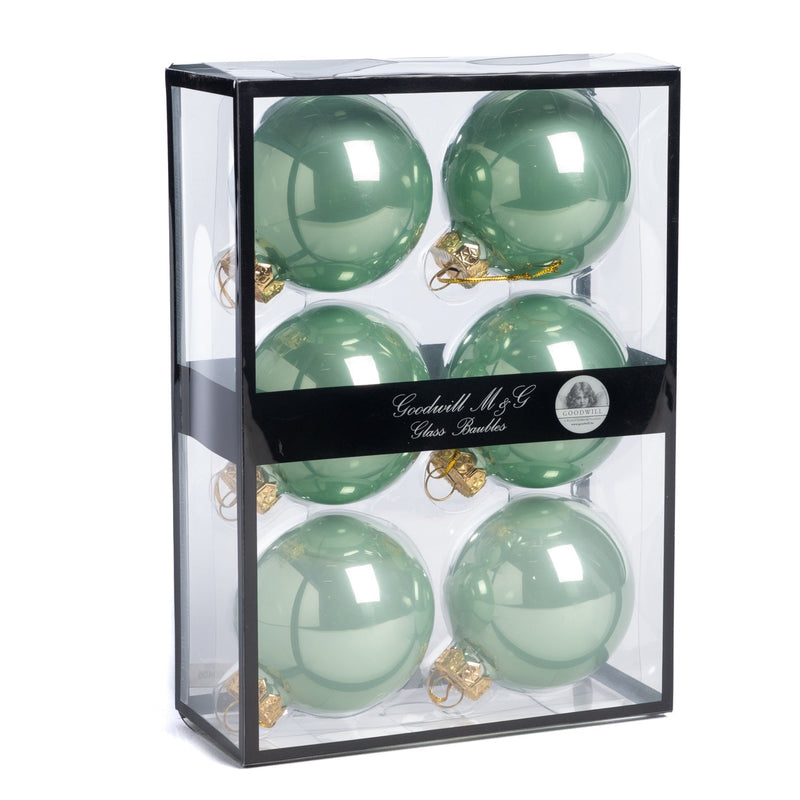 GOODWILL GLSS UNI BALL BOX6 OPAQUE LT MINT GRN