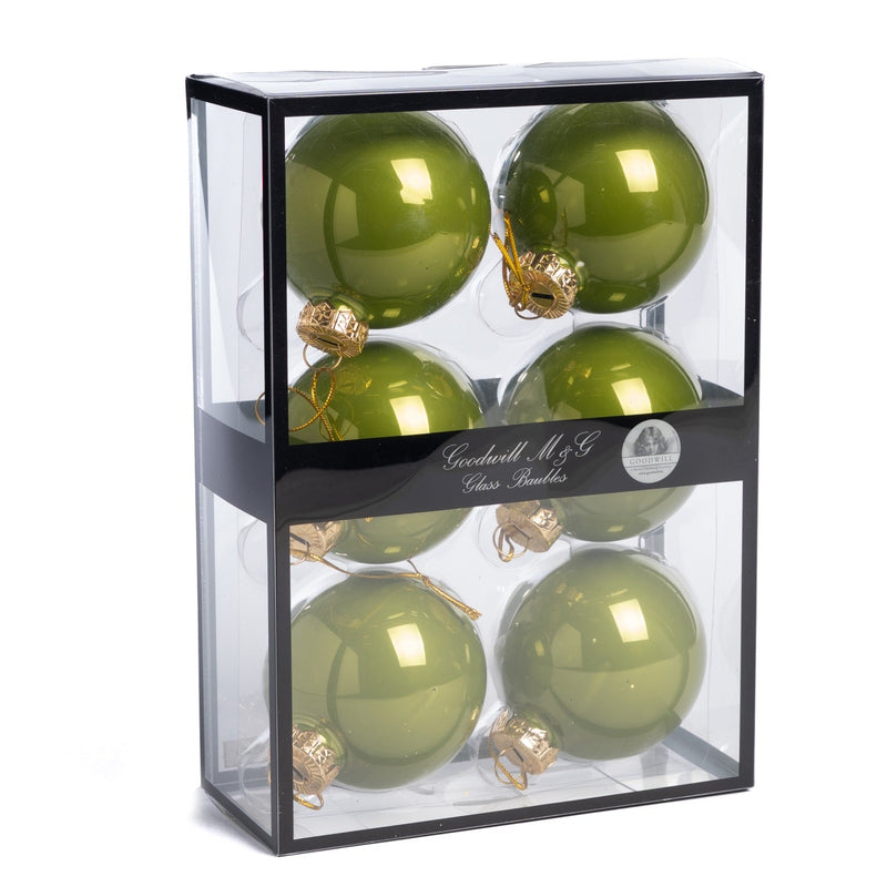 GOODWILL GLSS UNI BALL BOX6 OPAQUE LT OLIVE GRN