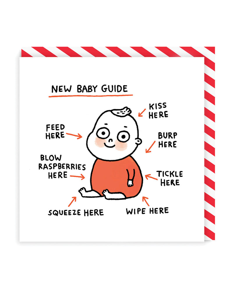 OOH DEER New Baby Guide Greeting Card