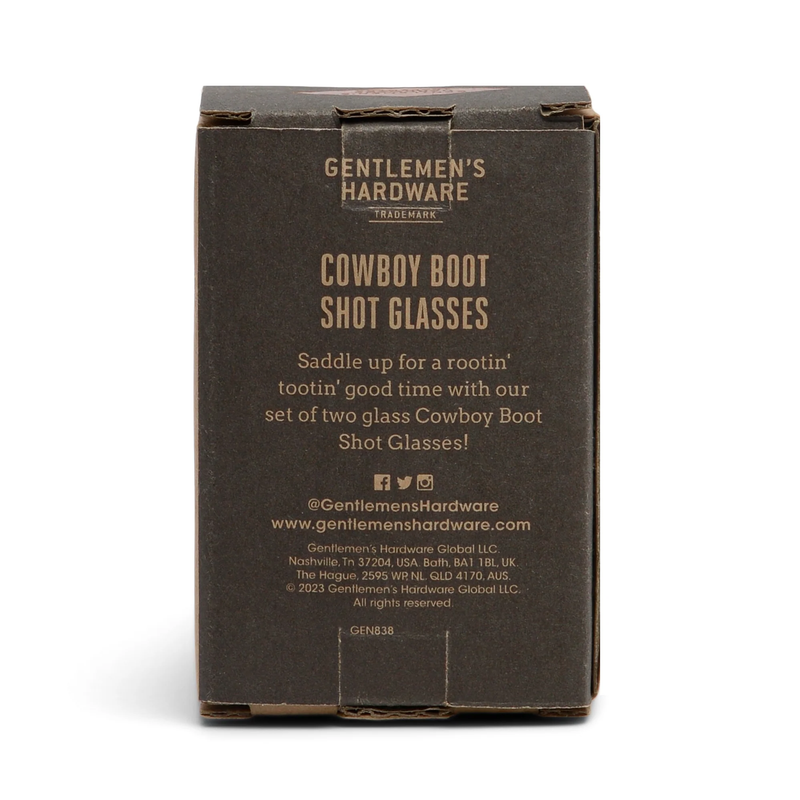Gentlemen's Hardware Cowboy Boot Shot Glasses Set