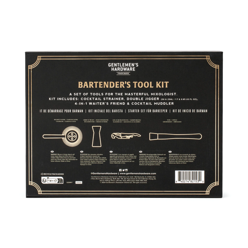 Gentlemen's Hardware Bartenders Kit