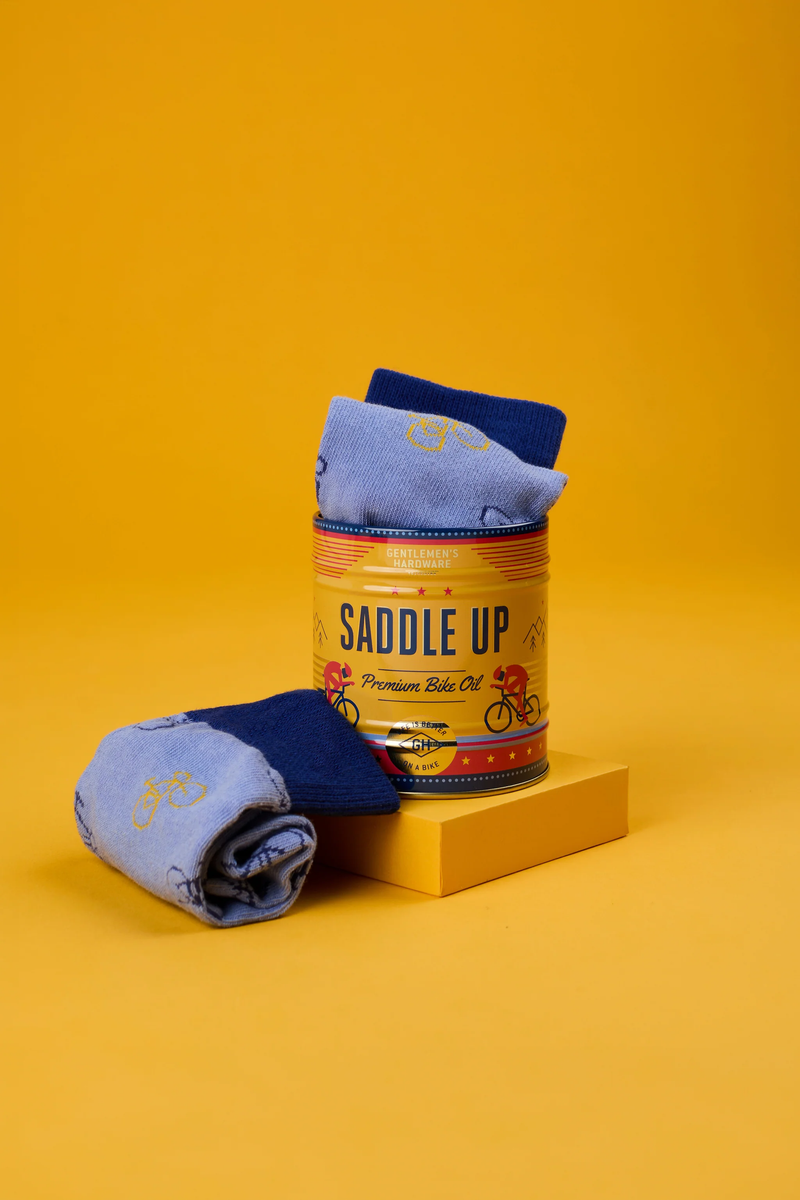Gentlemen's Hardware Socks in a Can Bike