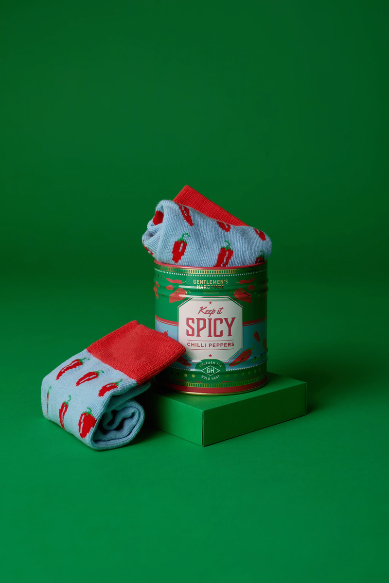 Gentlemen's Hardware Socks in a Can Chillies