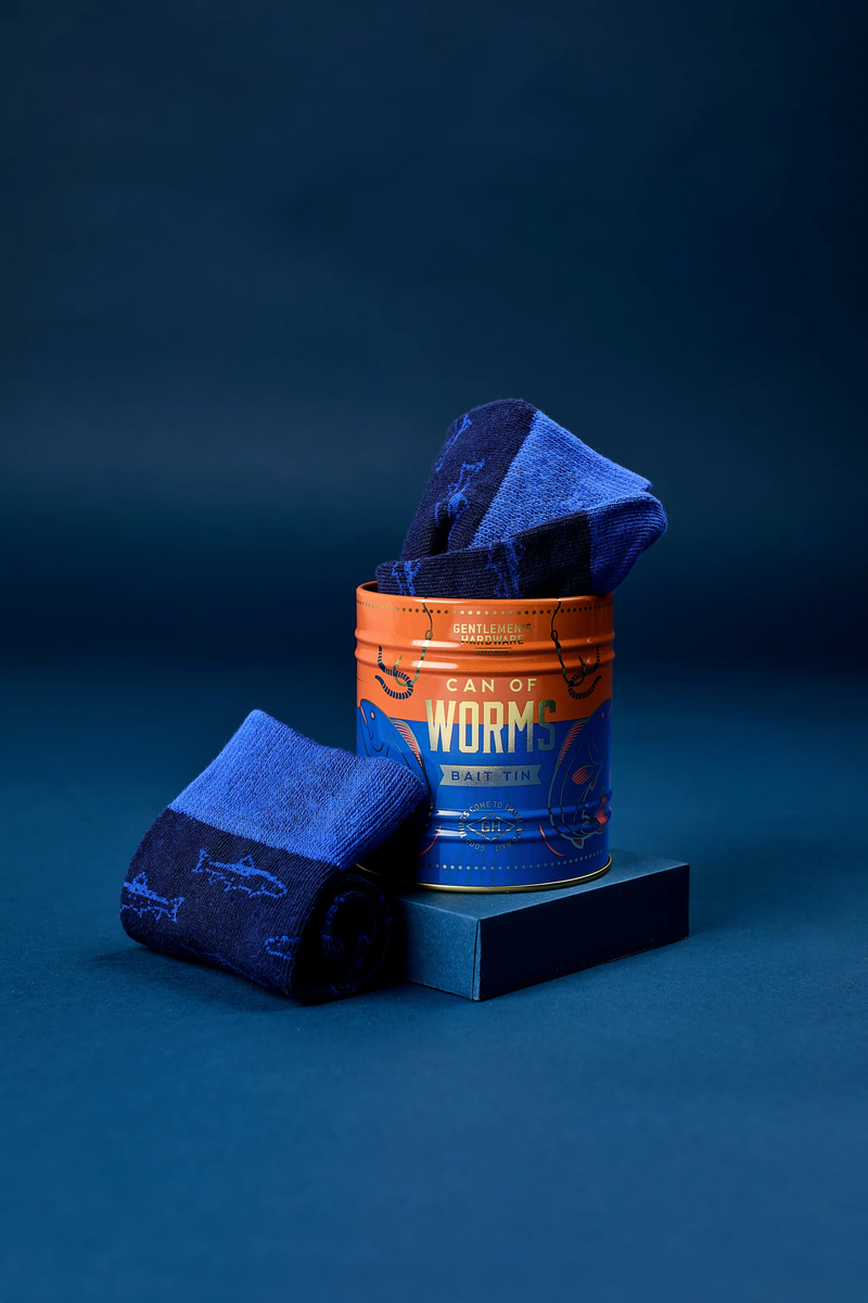 Gentlemen's Hardware Socks in a Can Fishing