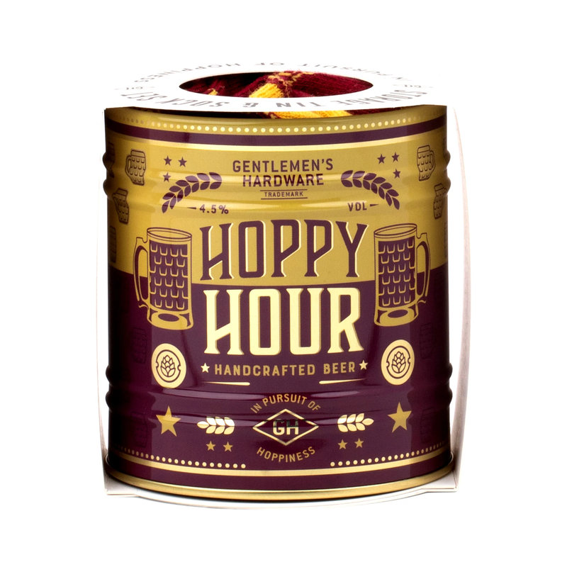 Gentlemen's Hardware Socks in a Can Beer