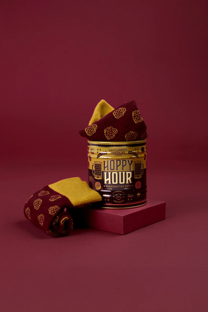 Gentlemen's Hardware Socks in a Can Beer