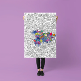 GIANT COLORING POSTER - KITTY