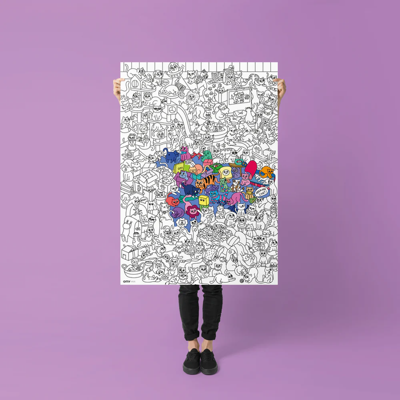 GIANT COLORING POSTER - KITTY