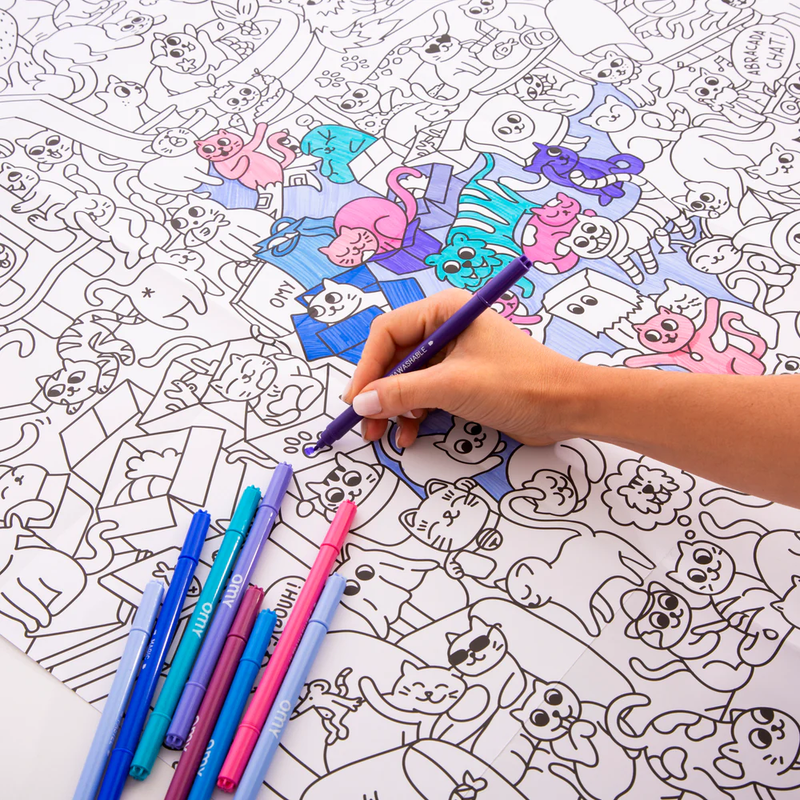 GIANT COLORING POSTER - KITTY
