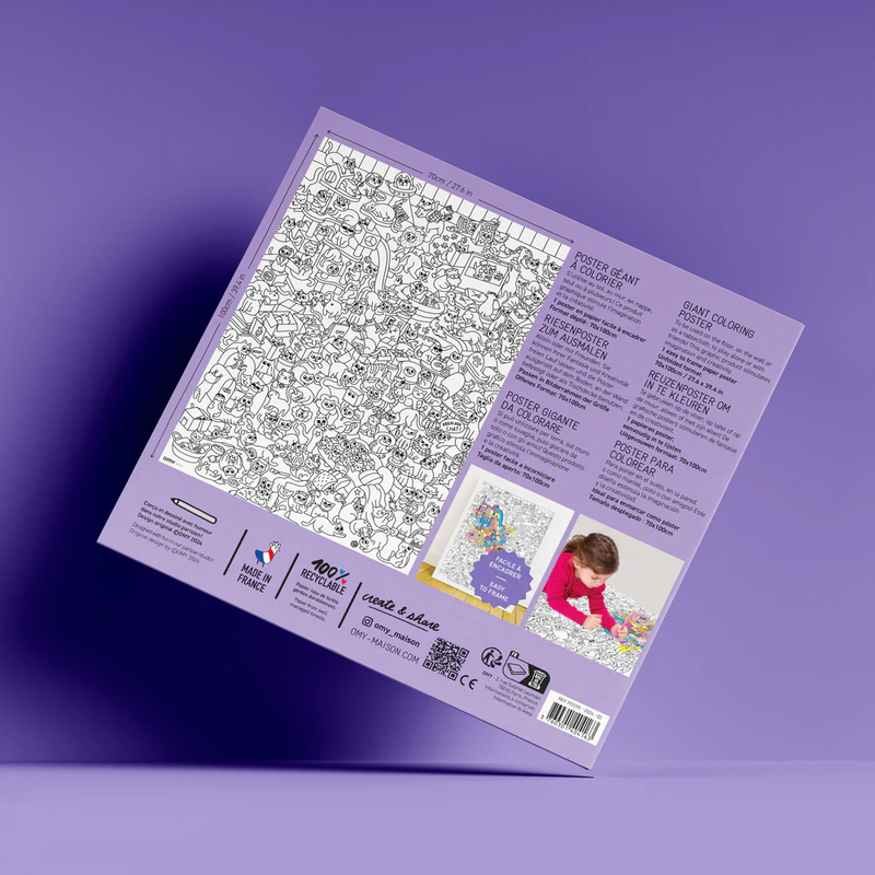GIANT COLORING POSTER - KITTY