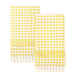 GINGHAM FABRIC NAPKINS YELLOW 45 X 70CM