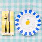 GINGHAM FABRIC NAPKINS YELLOW 45 X 70CM