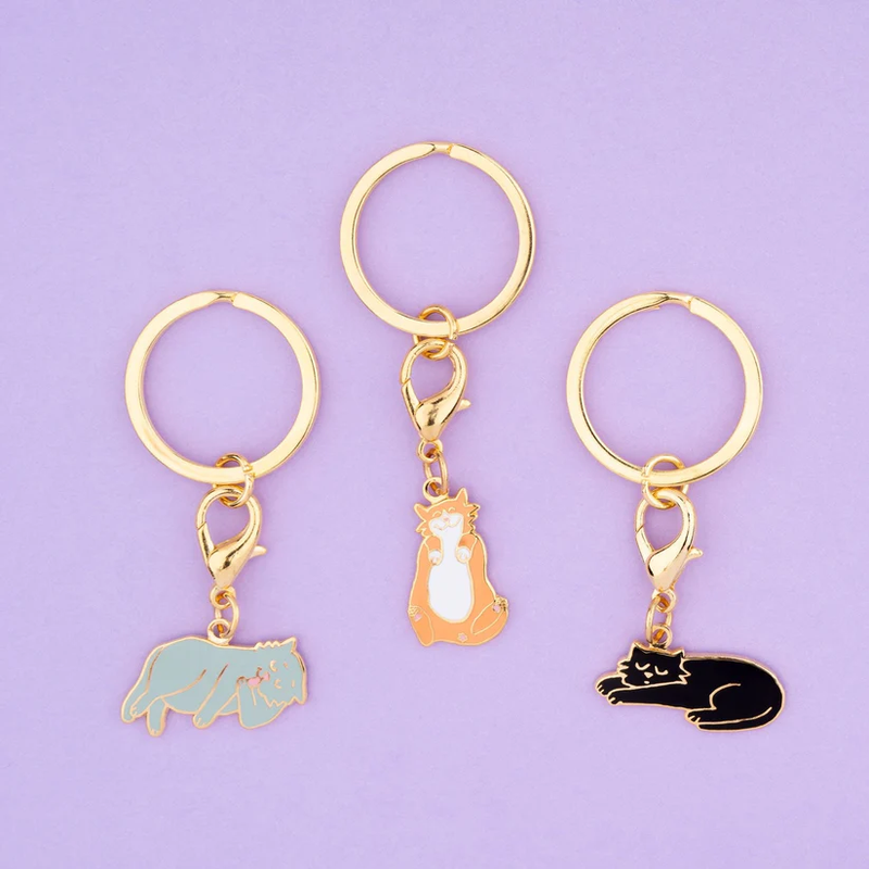 Ginger cat key ring